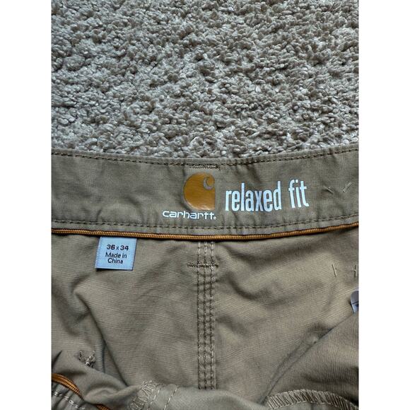 Carhartt Force Extremes Relaxed Fit Rugged Flex Cargo Pants Khaki Tan 36 x 34 - Picture 9 of 11